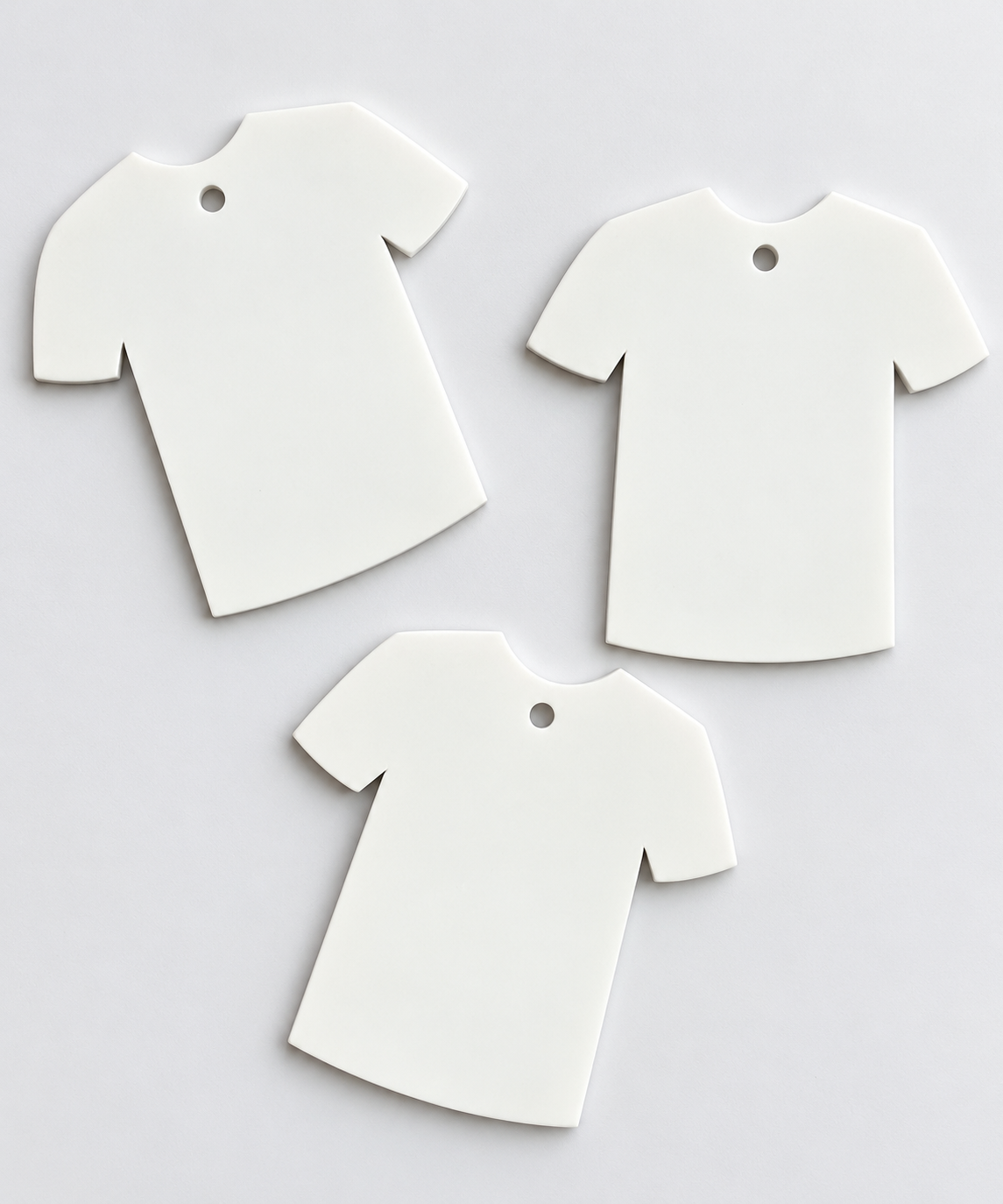 T shirt style acrylic 3mm blanks (sold in packs of 10)