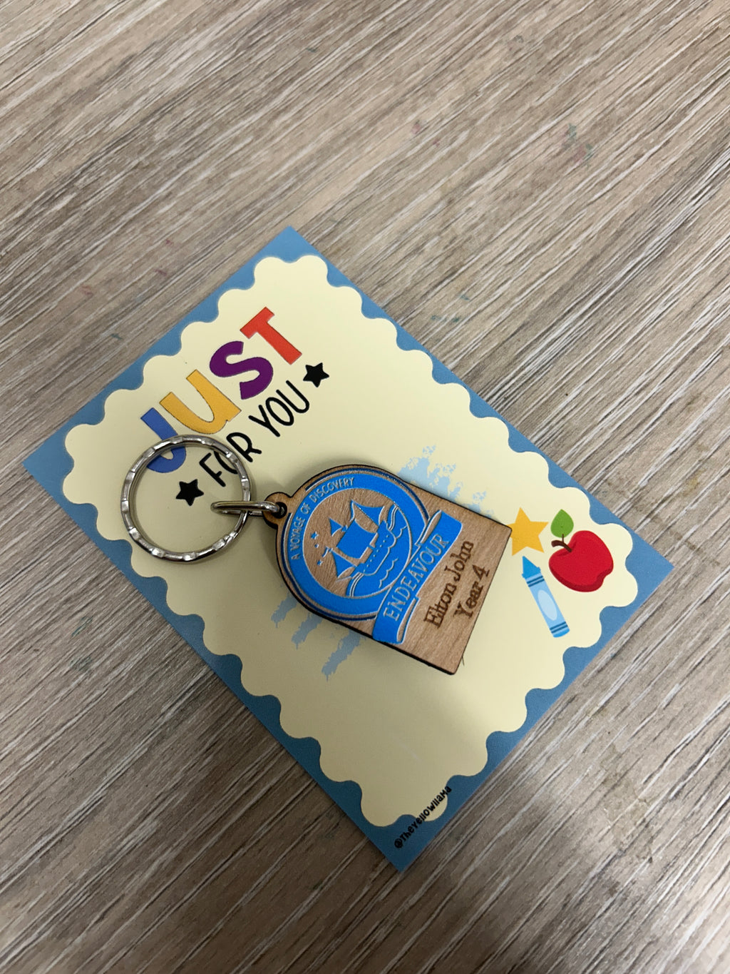 School logo keyrings