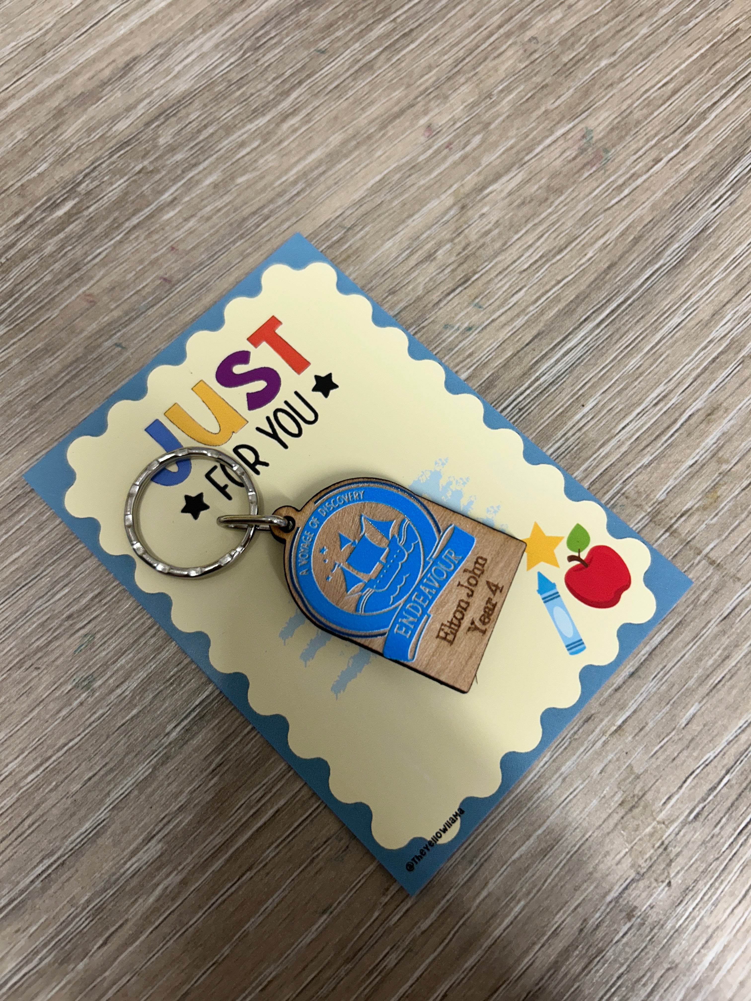 School logo keyrings