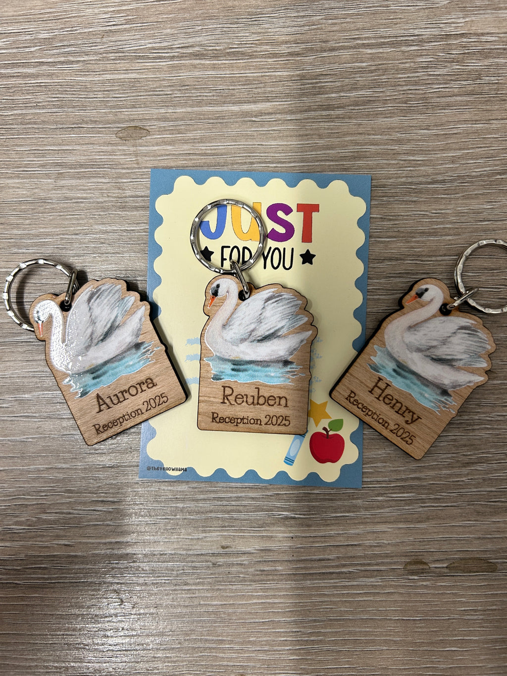 School logo keyrings