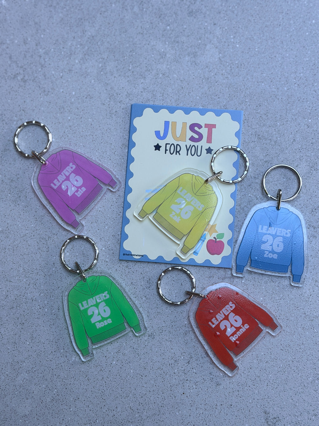 Coloured leavers hoodie '26 keyring