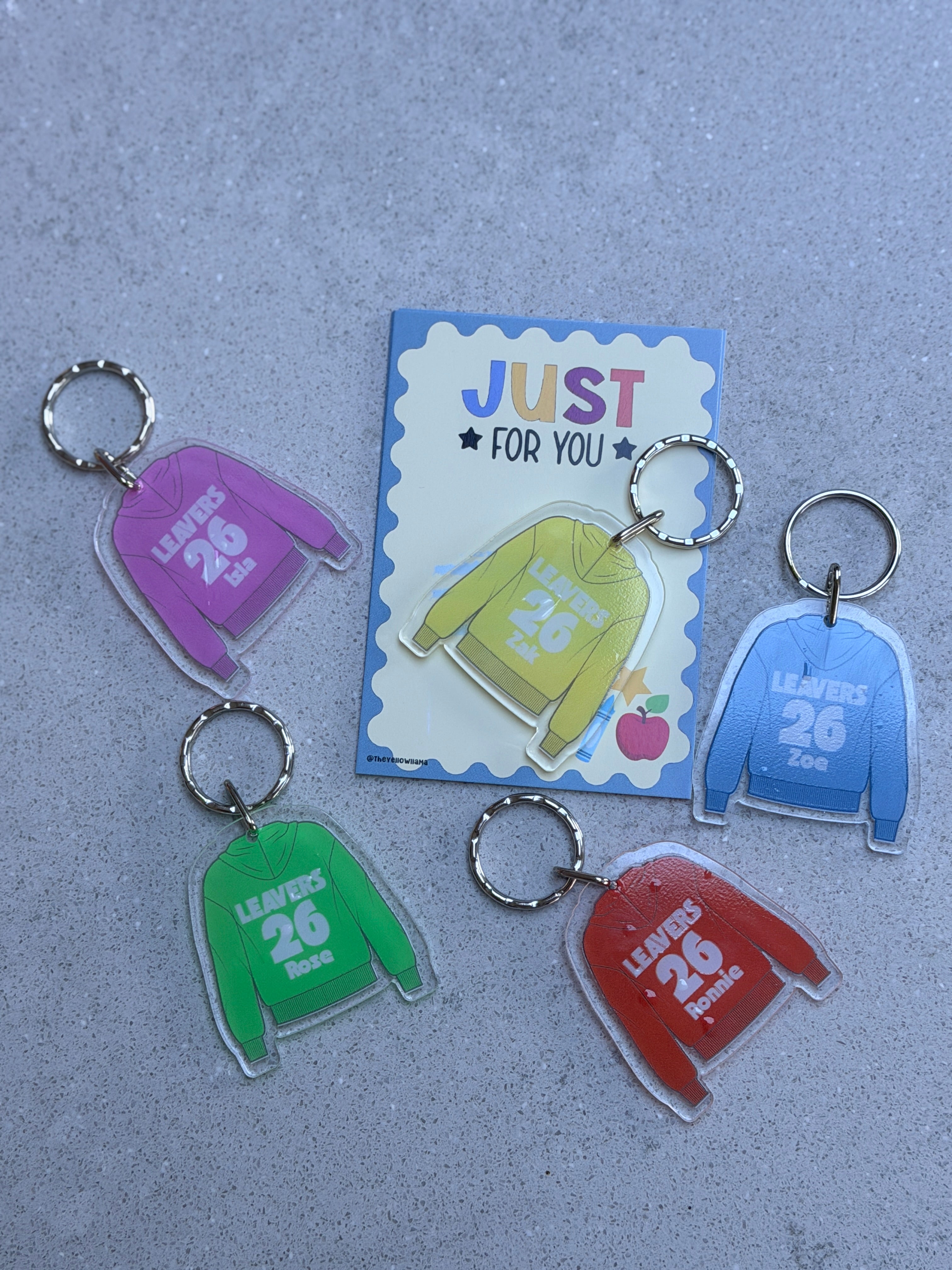 Coloured leavers hoodie '26 keyring