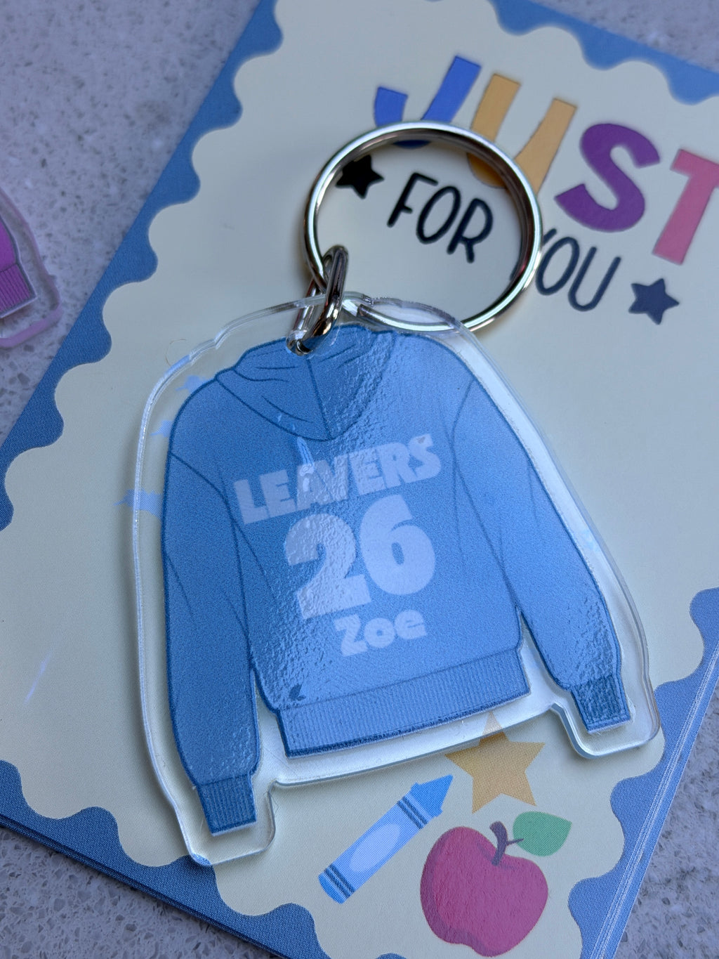 Coloured leavers hoodie '26 keyring