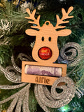 Reindeer money ornament