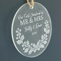 Our First Christmas as Mr & Mrs Ornament | Personalised Wedding Christmas Bauble | Custom Acrylic Keepsake | Newlywed Gift 2026